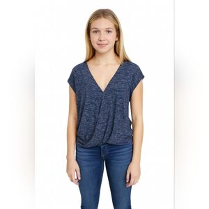 Rachel Roy Heather Navy scoop sleeve blouse, size Medium, NWT